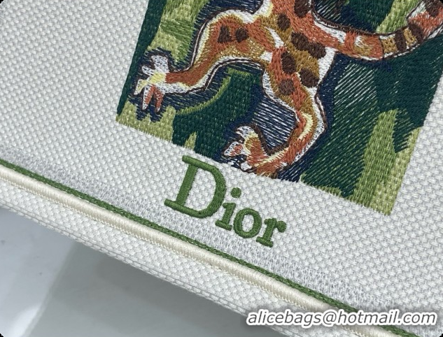 Cheap Dior Medium Dior Book Tote with Strap in Beige Multicolor Book Cover Embroidery D100750 2026