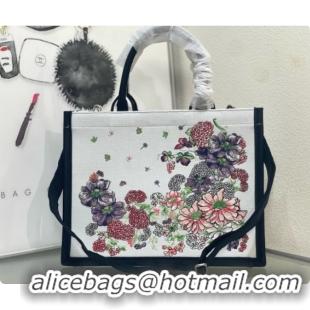 Best Product Dior Medium Dior Book Tote with Strap Multicolor Dior Hortensia Garden Embroidery D100752 2026