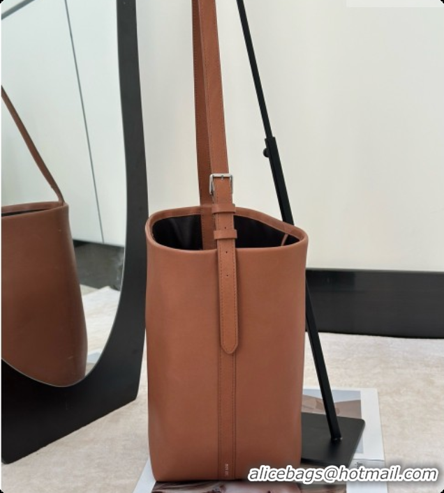 Shop The Row Park Bucket Bag in Masoni Leather Tan Brown 2026 8860
