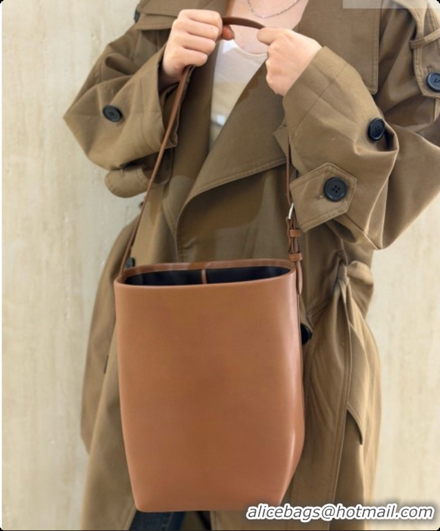 Shop The Row Park Bucket Bag in Masoni Leather Tan Brown 2026 8860