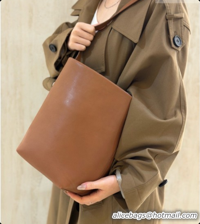 Shop The Row Park Bucket Bag in Masoni Leather Tan Brown 2026 8860