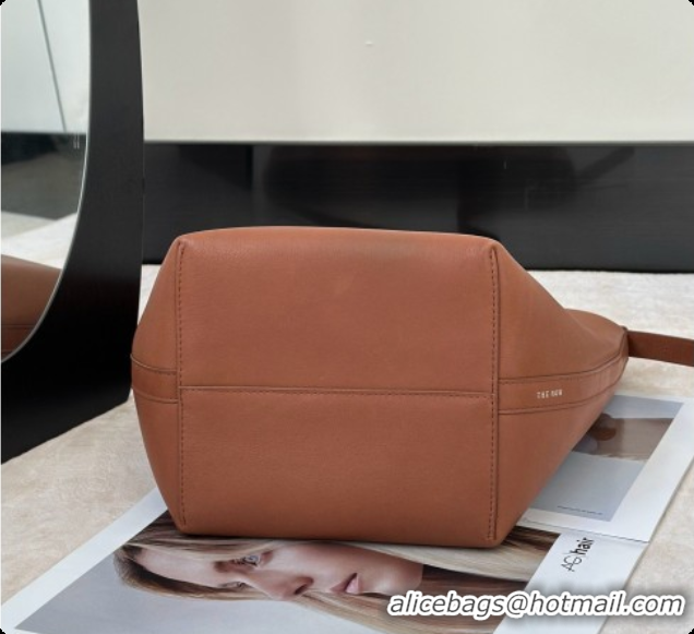 Shop The Row Park Bucket Bag in Masoni Leather Tan Brown 2026 8860