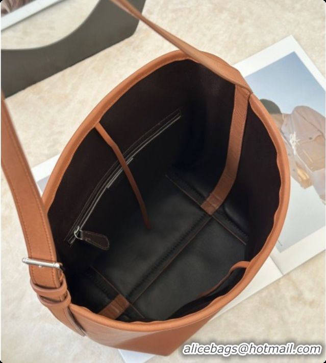 Shop The Row Park Bucket Bag in Masoni Leather Tan Brown 2026 8860