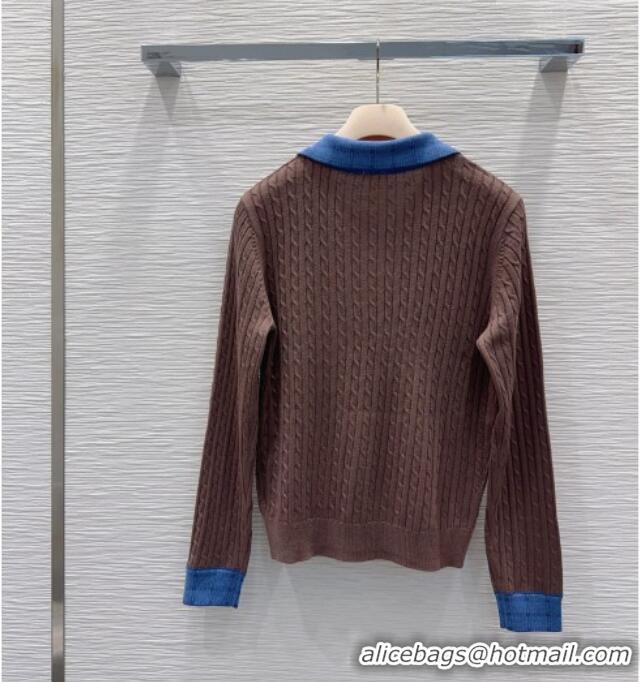 Buy Fashionable Miu Miu Wool Sweater M093052 Brown 2026