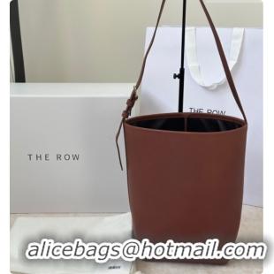 Purchase The Row Park Bucket Bag in Masoni Leather 8860 Red Brown 2026