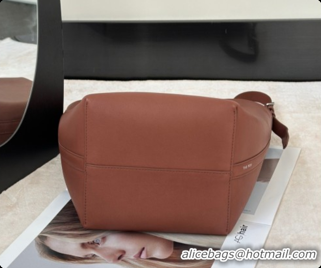 Purchase The Row Park Bucket Bag in Masoni Leather 8860 Red Brown 2026