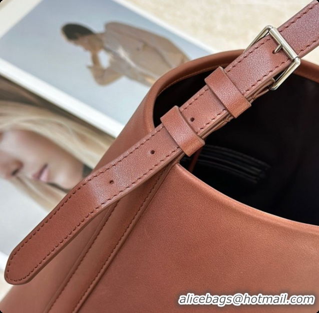 Purchase The Row Park Bucket Bag in Masoni Leather 8860 Red Brown 2026