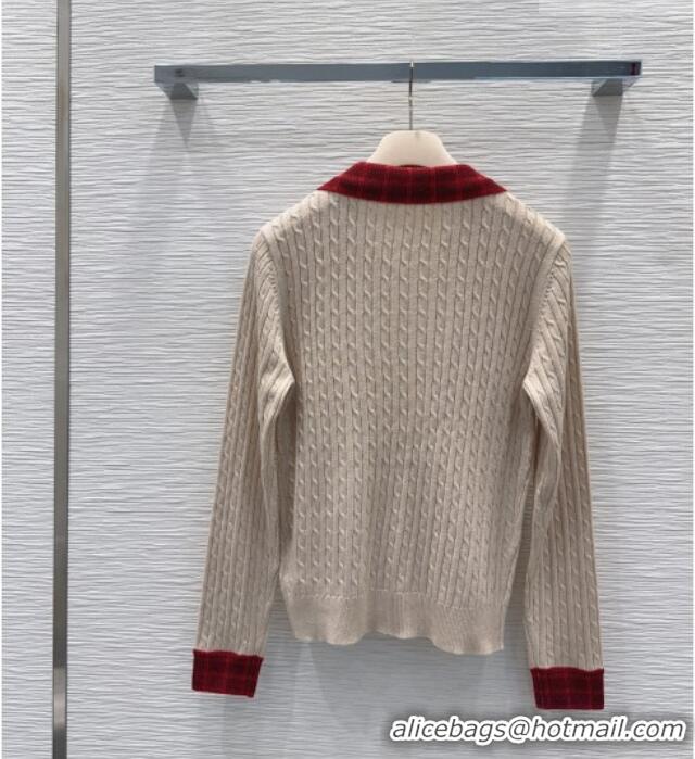 Buy Cheapest Miu Miu Wool Sweater M093053 Beige 2026