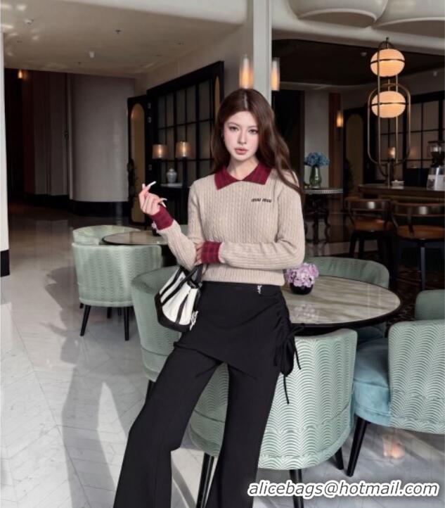 Buy Cheapest Miu Miu Wool Sweater M093053 Beige 2026