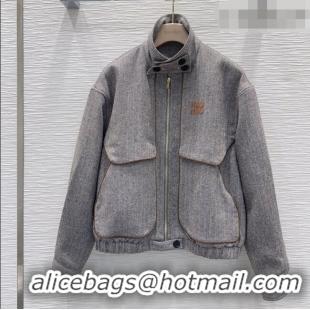 Best Quality Miu Miu Jacket M093055 Light Grey 2026