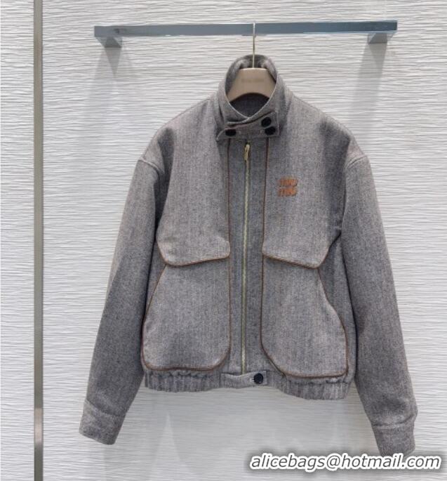 Best Quality Miu Miu Jacket M093055 Light Grey 2026