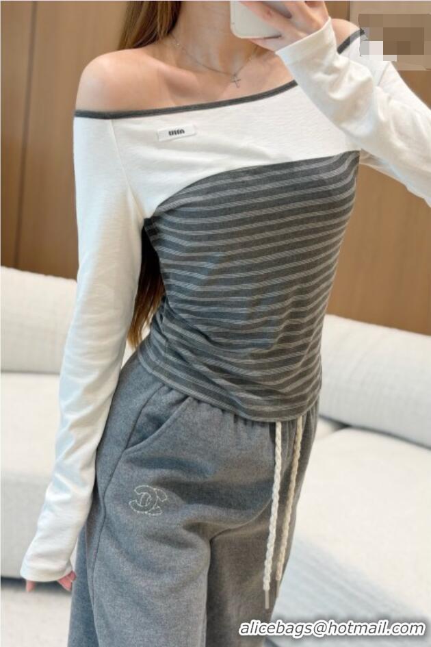 Good Product Miu Miu Top CH093058 White/Grey 2026