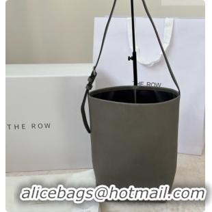 Luxurious The Row Park Bucket Bag in Masoni Leather 8860 Grey 2026