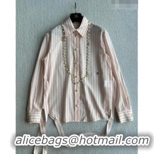 Luxury Cheap Chanel Cotton Shirt CH093056 Light Pink 2026