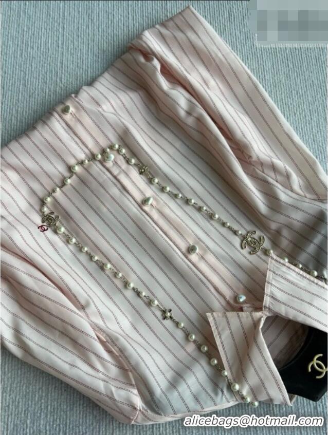 Luxury Cheap Chanel Cotton Shirt CH093056 Light Pink 2026