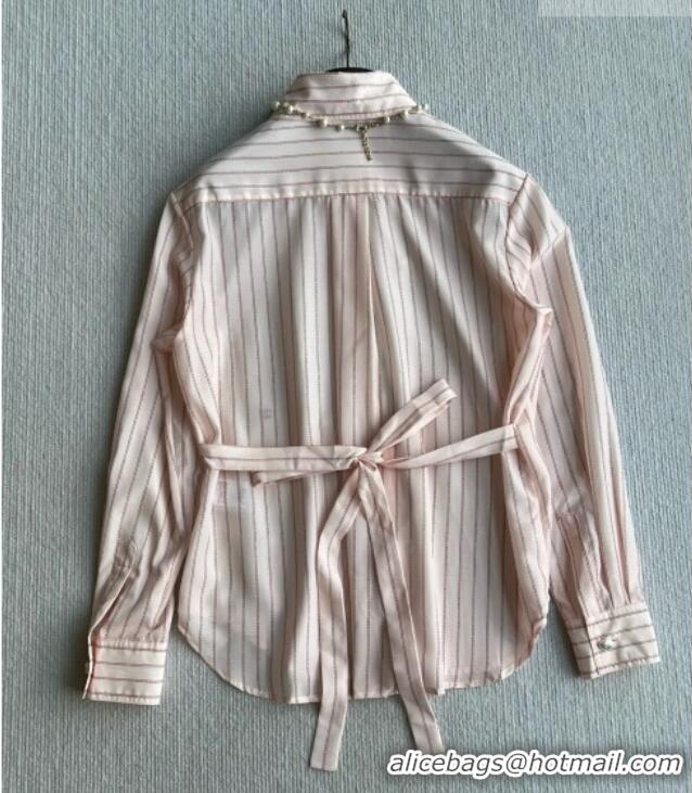 Luxury Cheap Chanel Cotton Shirt CH093056 Light Pink 2026