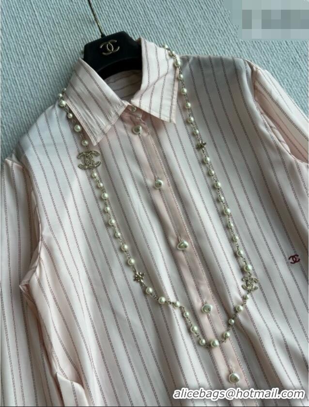 Luxury Cheap Chanel Cotton Shirt CH093056 Light Pink 2026