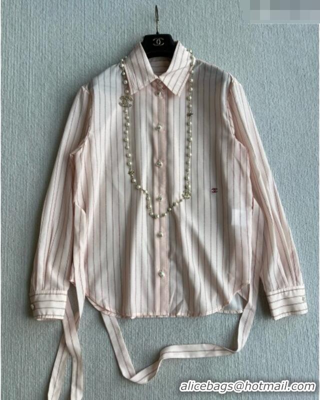 Luxury Cheap Chanel Cotton Shirt CH093056 Light Pink 2026