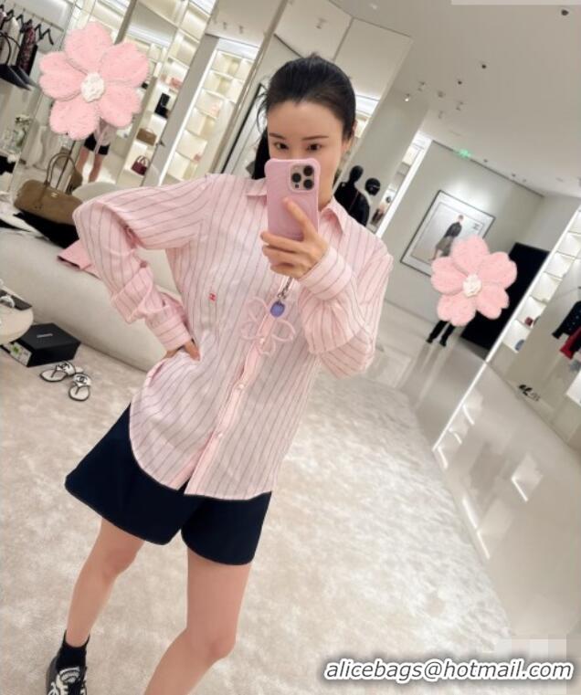 Luxury Cheap Chanel Cotton Shirt CH093056 Light Pink 2026