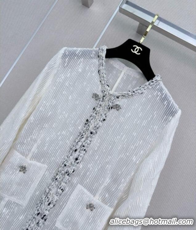 Top Grade Chanel Mesh Jacket CH100101 White 2026