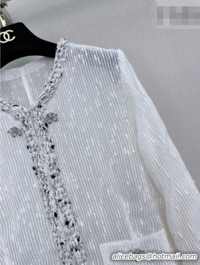Top Grade Chanel Mesh Jacket CH100101 White 2026