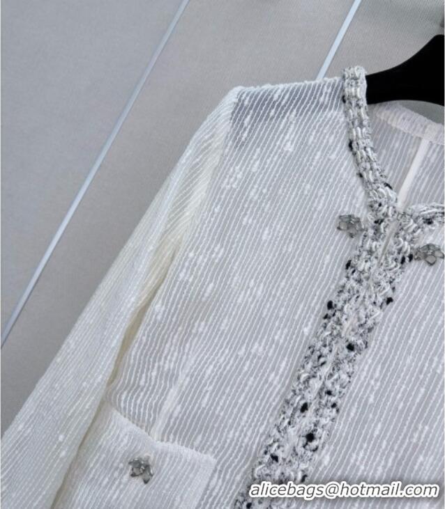 Top Grade Chanel Mesh Jacket CH100101 White 2026