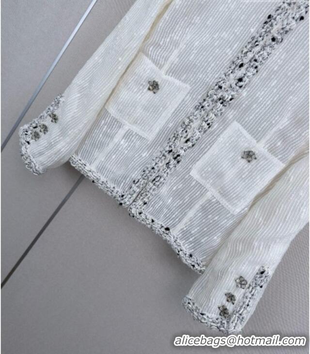 Top Grade Chanel Mesh Jacket CH100101 White 2026
