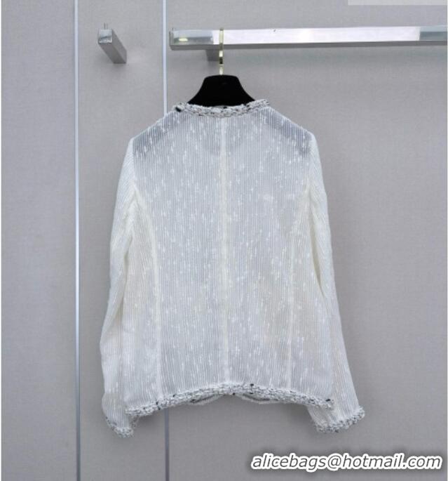 Top Grade Chanel Mesh Jacket CH100101 White 2026