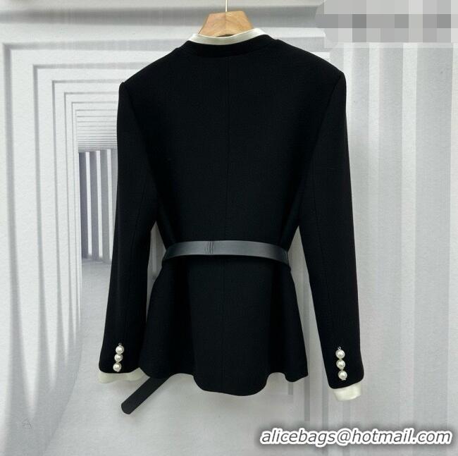 Good Looking Chanel Jacket with Belt CH100113 Black 2026