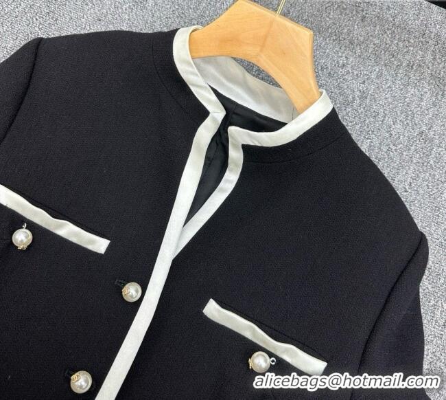 Good Looking Chanel Jacket with Belt CH100113 Black 2026