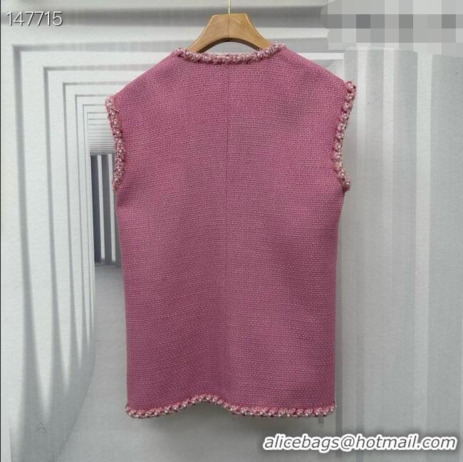 Top Grade Chanel Tweed Vest CH100114 Pink 2026