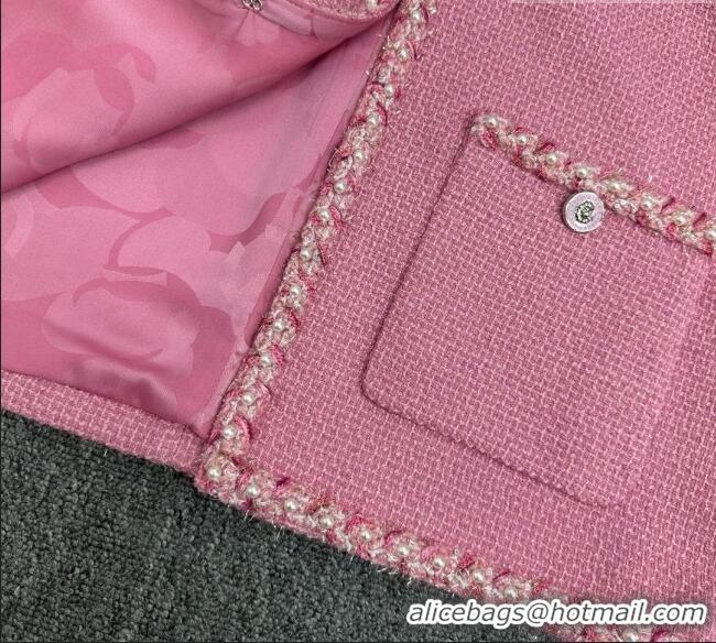Top Grade Chanel Tweed Vest CH100114 Pink 2026