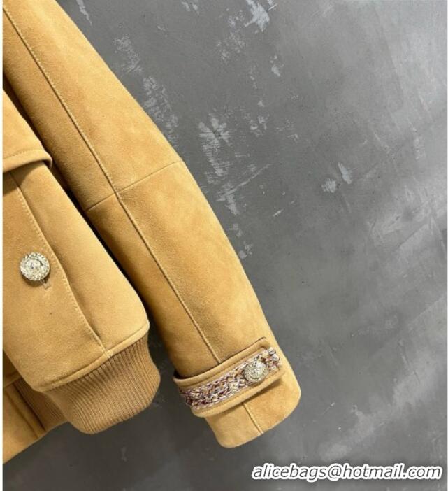 Most Popular Chanel Suede Jacket CH100118 Brown 2026