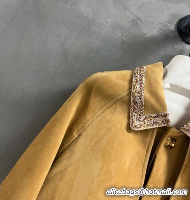 Most Popular Chanel Suede Jacket CH100118 Brown 2026
