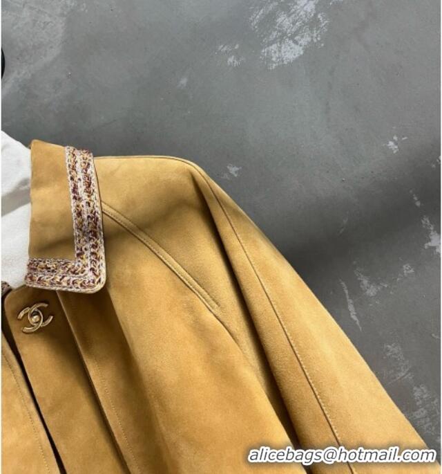 Most Popular Chanel Suede Jacket CH100118 Brown 2026