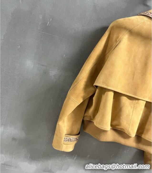 Most Popular Chanel Suede Jacket CH100118 Brown 2026