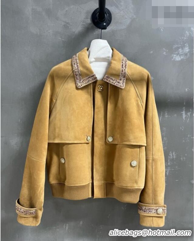 Most Popular Chanel Suede Jacket CH100118 Brown 2026