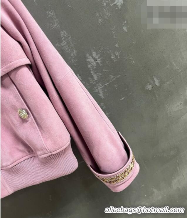 Best Price Chanel Suede Jacket CH100119 Pink 2026
