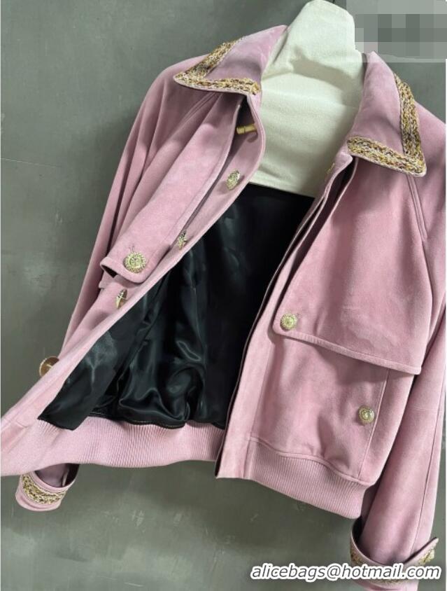 Best Price Chanel Suede Jacket CH100119 Pink 2026