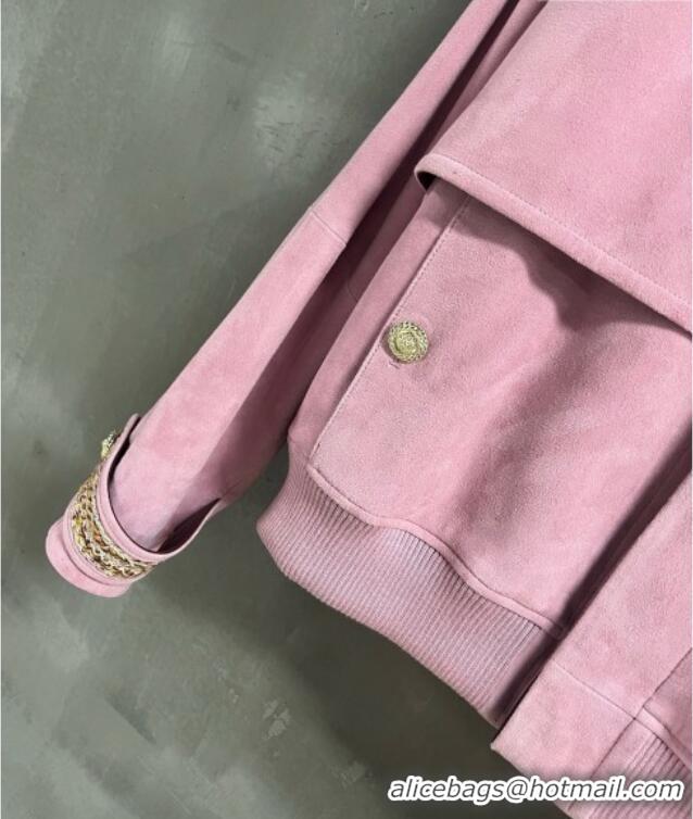 Best Price Chanel Suede Jacket CH100119 Pink 2026