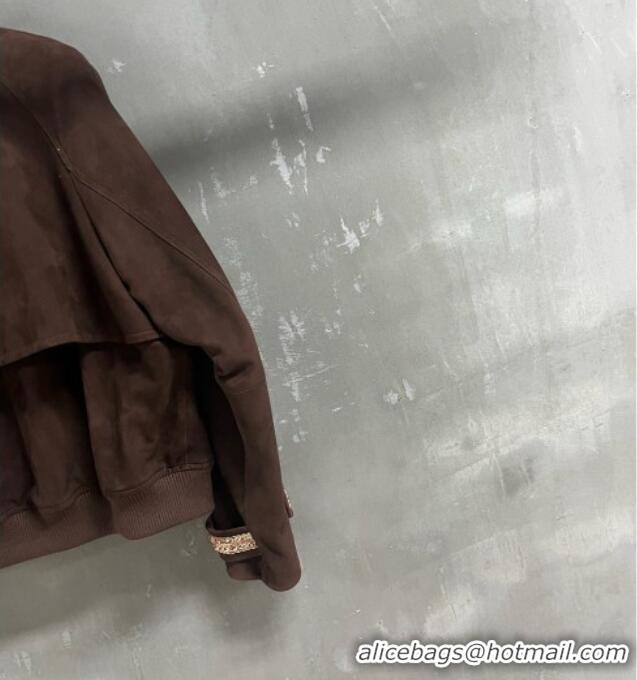 Grade Inexpensive Chanel Suede Jacket CH100120 Brown 2026