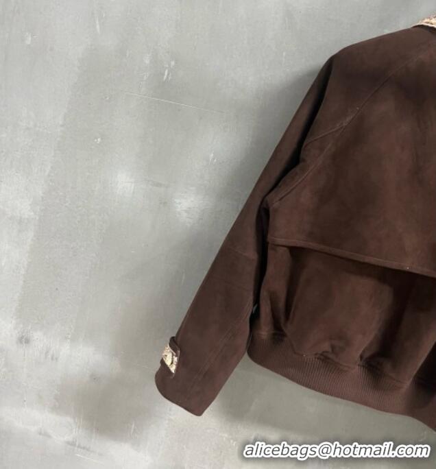 Grade Inexpensive Chanel Suede Jacket CH100120 Brown 2026