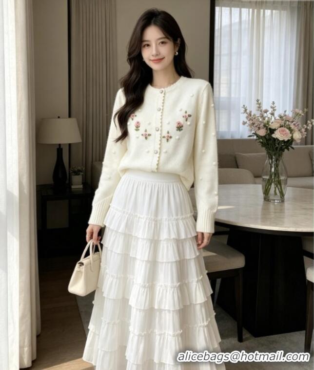 Famous Brand Chanel Cardigan CH100130 White 2026