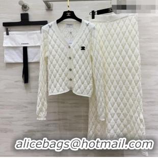 Luxury Cheap Chanel Cardigan CH100133 White 2026