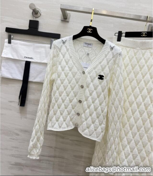 Luxury Cheap Chanel Cardigan CH100133 White 2026