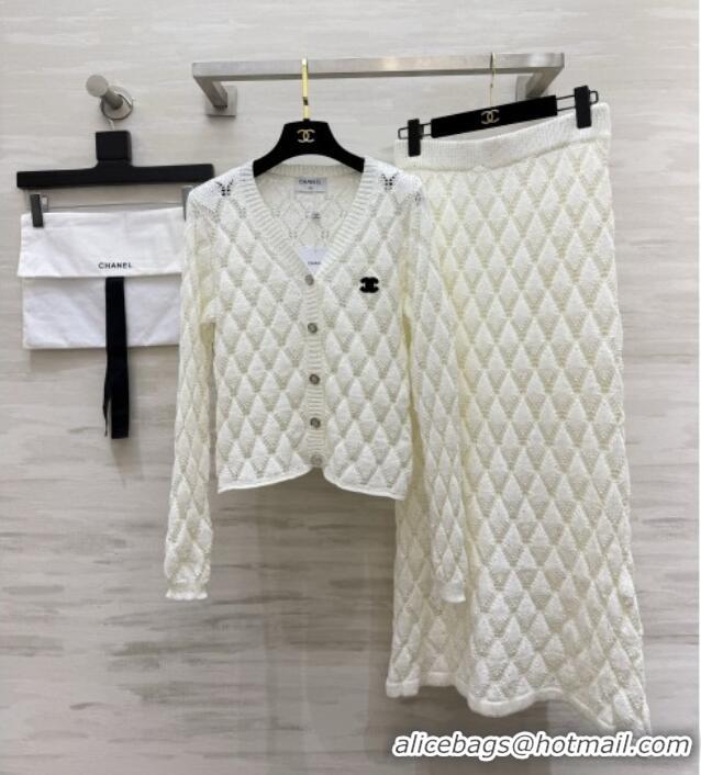 Luxury Cheap Chanel Cardigan CH100133 White 2026