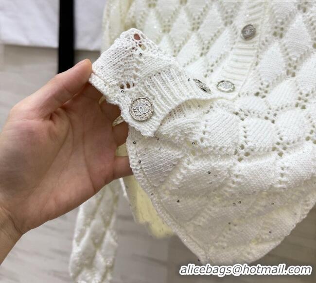 Luxury Cheap Chanel Cardigan CH100133 White 2026