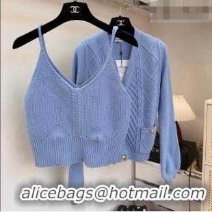 Best Product Chanel Wool Cardigan and Vest CH100606 Blue 2026