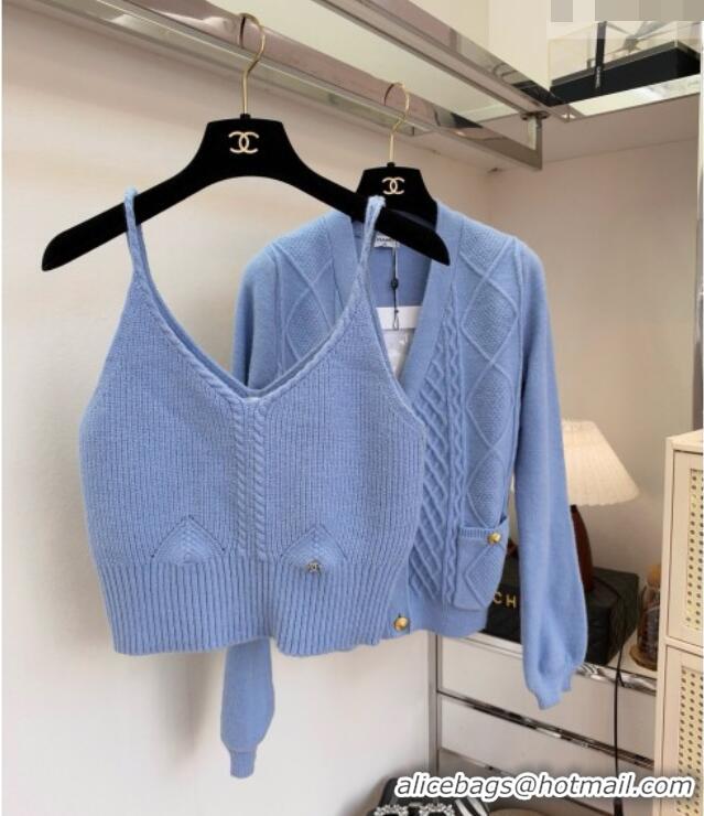 Best Product Chanel Wool Cardigan and Vest CH100606 Blue 2026