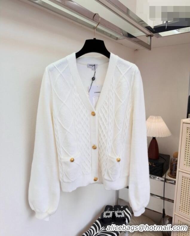 Luxury Discount Chanel Wool Cardigan and Vest CH100607 White 2026